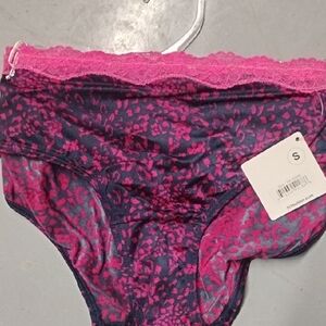 Pink and Black Lace Trim Panties